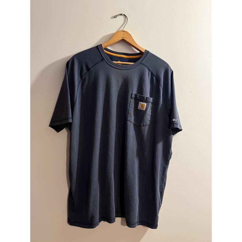 Carhartt Mens Relaxed Fit Pocket T-Shirt Dark Gray  XL Workwear faded